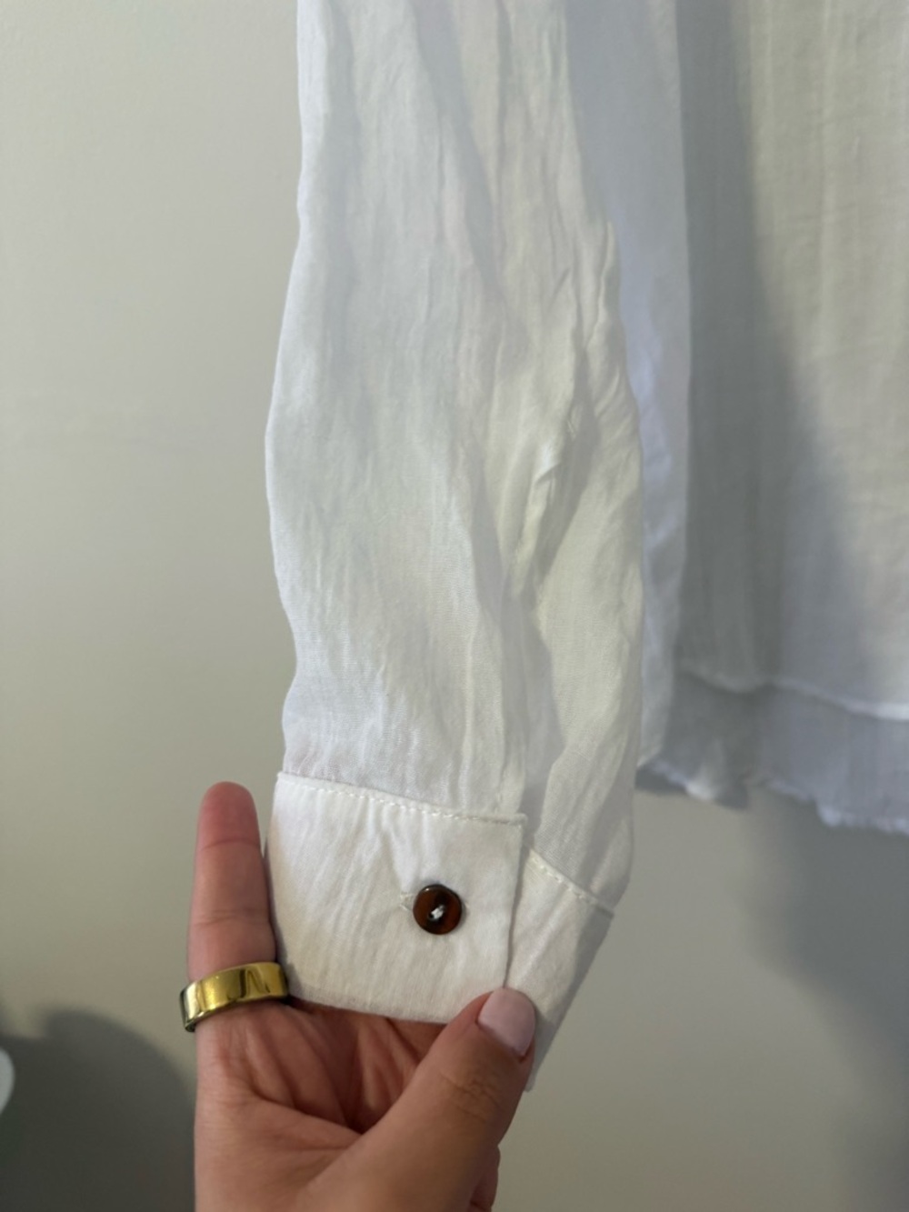 Reformation Loose Fit Button-Down Linen Gauze Shirt - Picture 3 of 4